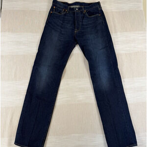 Levi's 501 Jeans Men's 34x36 Button Fly Jeans Straight Leg Darker Wash Denim